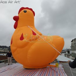 3m 10ft hoog of op maat gemaakte buitentrendeling Kip kippenmodel met luchtblazer voor decoratie of advertentie