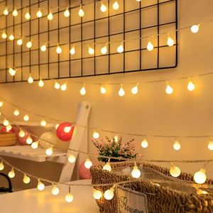 Guirlande lumineuse boule LED 3M/118.11 pouces, lumières d'ambiance de Camping, lumières décoratives pendentif Halloween, décorations de noël, décoration d'anniversaire de mariage, guirlande lumineuse.