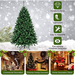 Entrega de DHL 3m 2,4m 2,1m 1,8m 1,5m 1,2m Cifrado PVC verde Árbol de Navidad grande Decoración navideña 2023 Año nuevo Decoración de escena de fiesta en casa