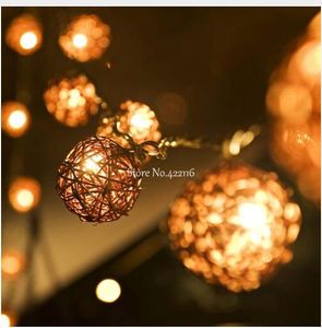 3M 20 Rotan Balls Lights Led String Fairy Holiday Christmas Lights Outdoor Guirlande Lumineuse Exterereur Luces Decorativas