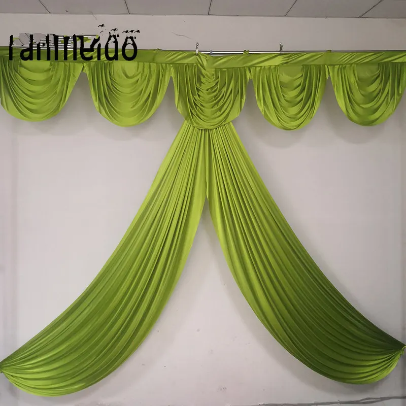 3M 20ft Largeur Personnalisé Couleur Glace Soie Drapé Swag Décoration