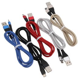 3m 2m 1m Cable de cargador de teléfono micro USB Tipo C V8 Cables Cable de sincronización de datos de carga rápida para Samsung S8 Huawei P9