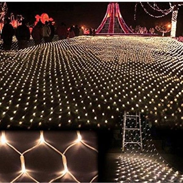 3M 2M 200 filets LED maille guirlande lumineuse guirlandes lumineuses fête de noël de mariage avec 8 fonctions contrôleur EU US AU UK Plug AC110V1847