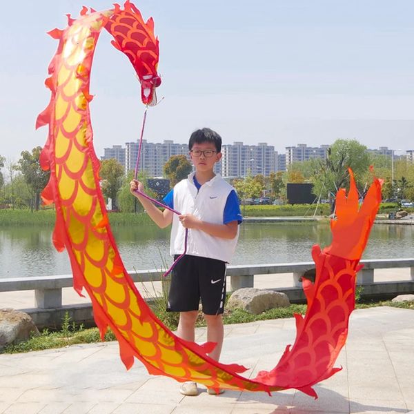 3 M/5 M Fitness coloré Streamer Dragon enfants adultes Dragon danse Performance ruban Sports de plein air jouets amusants activités de groupe 240116