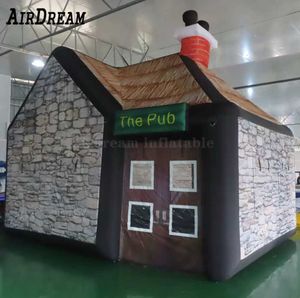 Barraca de festa de pub inflável portátil 3M-6M ao ar livre infláveis bar irlandês casa de cabine para eventos