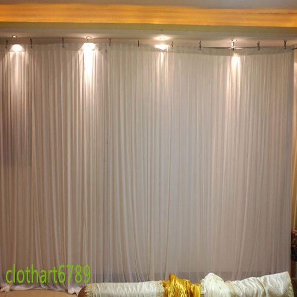 3M 6M Backdrop blanco para cualquier cortina de colores Cortina Rainbow Fondo de boda de fondo Qerformance Drape Valane Backclot182d