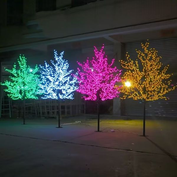 3M 9.85Ft Altura Flor de cerezo artificial Árbol de Navidad Luz 1152pcs Bombillas LED 110 / 220VAC Decoración de jardín a prueba de lluvia