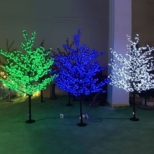 3M 9.85Ft Altura Flor de cerezo artificial Árbol de Navidad Luz 1152pcs Bombillas LED 110 / 220VAC Decoración de jardín a prueba de lluvia 2 piezas