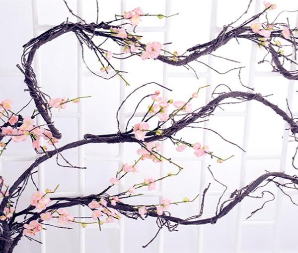 3m Fleur artificielle fausses plantes arbre rotin branches de cerise mural tronc tronc vignes flexible pour le jardin de mariage à la maison bricolage décor8741440