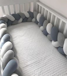 3M Baby bed Bumper Protector Infant Cradle Pillow Cushion Brain Knoop Bumper Crib Bumper Tour de Lit Bebe Trense Room Decor253K4403697