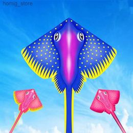 Livraison gratuite 3m Devil Fish Kite Flying Enfants Kites Wholesale Factory Weifang Kites Ligne String Outdoor Toys Kite Y240416