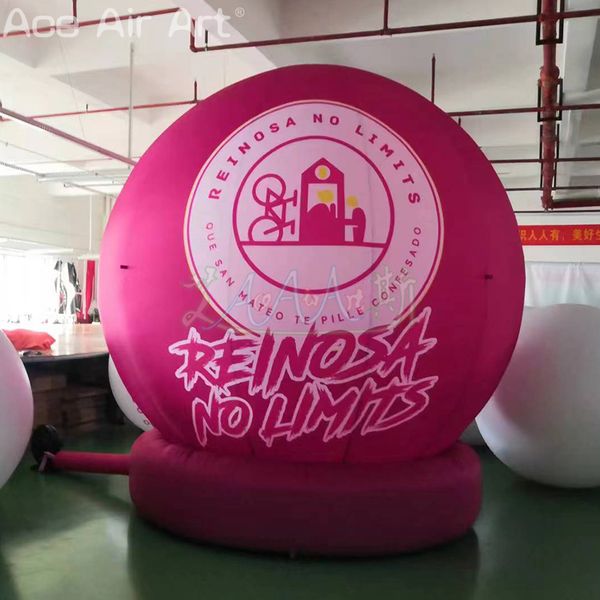 Modèle gonflable de ballon publicitaire de boule de Logo de 3m H avec des œuvres d'art pour la Promotion ou la décoration/événement