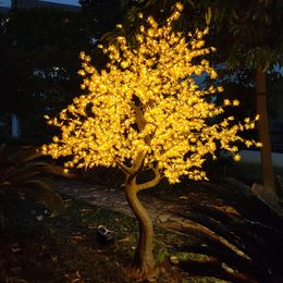 Árbol de Navidad con hojas de arce artificiales, luz LED de 3M de altura, 2544 Uds., bombillas LED 110/220VAC, decoración de jardín de hadas a prueba de lluvia