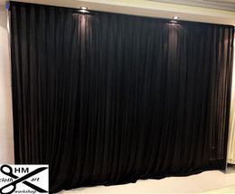 3M high6M brede zwarte achtergrond of kleurrijke draps Achtergrond Satijn Drape muur volant aangepast5334471