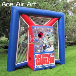 3m L x 3m H (10x10ft) Custom door to door inflatable soccer shoot out gate football goal with removable stickers for USA
