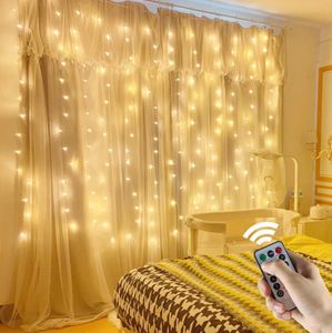 3M LED Rideau Guirlande sur la Fenêtre USB Guirlande Lumineuse Fée Festoon Avec Télécommande De Noël De Mariage Décoration De Vacances pour La Maison DHL