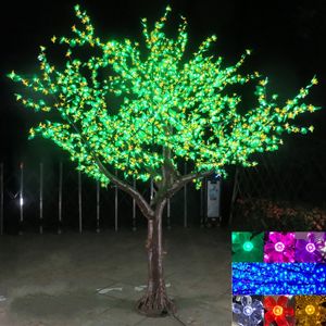 Lampe LED brillante en fleurs de cerisier, 3M, éclairage d'arbre de noël, imperméable, décoration de paysage de jardin, pour fête de mariage