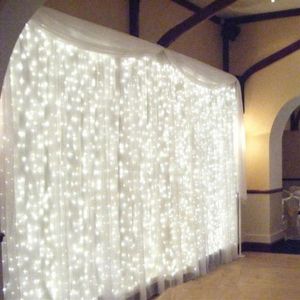 3M x 3M 300 LED Thuis Buiten Vakantie Kerst Decoratieve Bruiloft xmas String Fairy Gordijn Slingers Strip Feestverlichting waterproof2457