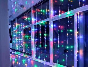 LED Digital Light Outdoor Tuin Decoratie Window Storefront Layout 3M * 3M LED Holiday Lantern Digital Light Waterfall Lights