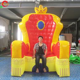 3mH (10ft) avec souffleur activités de plein air chaise de princesse gonflable portable chaise trône gonflable pour la fête d'anniversaire de sa fille