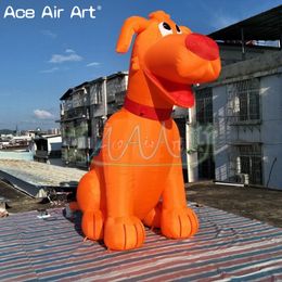 3mh géant publicitaire Modèle animal de dessin animé de chien gonflable pour la décoration de promotion du zoo pour animaux de compagnie