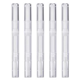 3ml / 4.5ml Transparent Vide Twist Pen Récipients Pratiques D'huile De Cuticule avec Brosse Baume À Lèvres Vernis À Ongles Tube D'huile