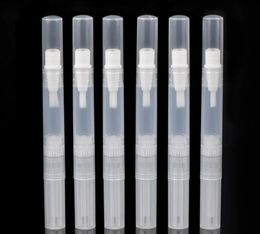 3 ml/4,5 ml transparenter, leerer Drehstift, praktische Nagelhautölbehälter mit Pinsel, Lippenbalsam, Nagellack-Öltube