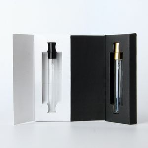 Bouteille de parfum en verre transparent avec atomiseur vide, 3ML, 5ML, 10ML, avec boîtes en papier