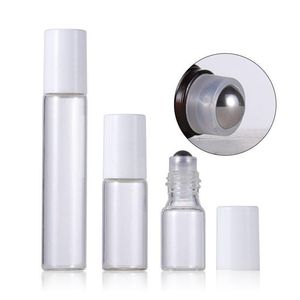 3 ml 5 ml 10 ml Rouleau d'ambre transparent sur bouteille en verre Bouteilles à rouleaux vides pour les huiles essentielles Emballage DPMHM