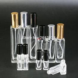 3ml 6ml 10ml 30ml Clear Square Portable Travel Perfume Spray Bottle Atomizador Botellas de vidrio recargables vacíasgood qualtitygoo