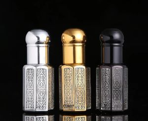 3 ML/6 ML/12 ML Laser Coated Crystal Dropper Parfum Eenvoudige Mode Etherische Olie Fles 120 STKS/PARTIJ