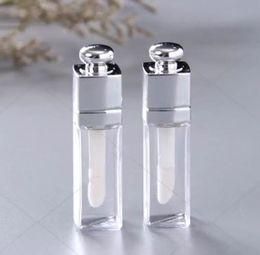 3 ml ABS plastic lip glazuur lege buis warme zilveren mini fles transparante zelfgemaakte glans
