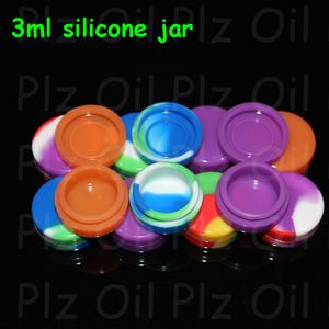 En gros 3 ml 5 ml 7 ml pot en silicone antiadhésif Dab conteneurs de cire pour pots étui à concentré 6 en 1 tuyau d'eau de bang en silicone