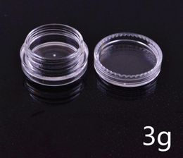 3 ml wissen basis lege plastic container potten pot 3 gram maat voor cosmetische crème oogschaduw nagels poeder sieraden SN4378