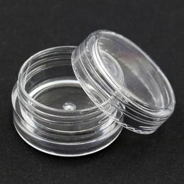 Gratis verzending 3ML Clear Base Lege Plastic Container Potten Pot 3Gram Maat Voor Cosmetische Crème Oogschaduw Nagels poeder Sieraden