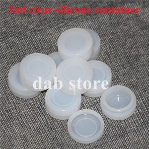 3 ml Clear Silicone Container, FDA Clear Silicone Jar voor Wax, Non-Stick Silicone Concentrate Storage voor gratis verzending