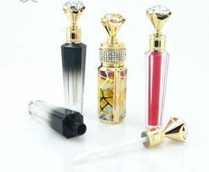 3 ml Diamante DIY Tubos de brillo de labios Botellas de oro transparente negro Claro Vacío Tubo de brillo de labios Brillo de labios Botella de viaje Contenedores de embalaje Recargable DHL