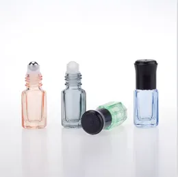 3 ml mini Essentiële oliën Metalen Roller Balglas Parfum Flessen Reiziger Lege Roll-On Restilleerbare flessen Groothandel