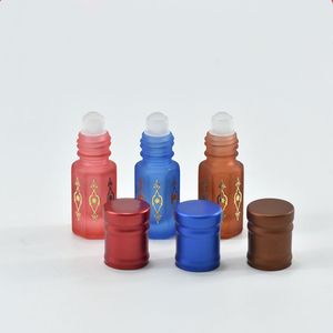 Mini rouleau de verre Portable de 3ml, bouteilles rechargeables pour huile essentielle avec flacons de parfum à bille en verre