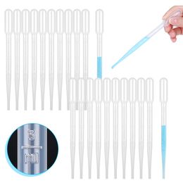 Pipettes de transfert en plastique 3ML compte-gouttes calibrées huiles essentielles jetables outil de maquillage Science et laboratoire transfert d'art bricolage