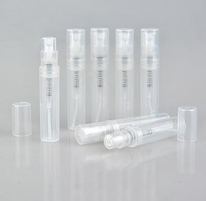 3 ml Transparent Mini Bouteilles De Parfum Vide En Plastique Pulvérisateur Bouteille Parfum Échantillon Flacons SN6311