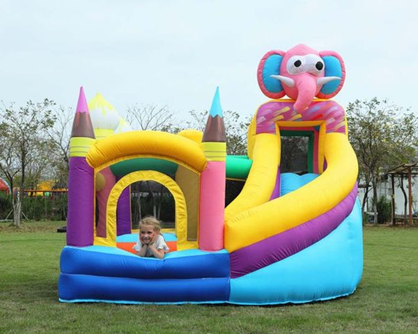 3MLX3MWX2.5MH (10x10x8.2ft) Happy Kids Toys Playground Slide Bouncer Combo inflable Castillo de rebote de rebote en venta