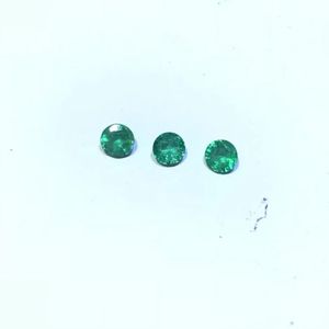 3mm * 3mm los 100% echte lichtgroene smaragdgroene edelsteen van Zambia