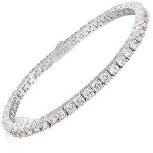 3 mm-6 mm 925 Sterling Silver VVS Moissanite Tennis Bracelet Pass Diamond Test Gratis gegraveerde bling heren fijne sieraden voor vrouwen 1523