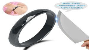 3mm 8mm Zwart Wit Keramische Ring voor Vrouwen Minimalistisch Mooie Ring Keramische Sieraden Schattig Eenvoudig Cadeau Vrouwen Mannen Q0708232i5043424
