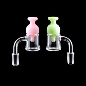 3mm afgedrukte rand Evan Shore Quartz Banger Nails met Kleur Glas Bubble Carb Caps Mannelijke Vrouwelijke Verbindingskleding voor glas Roken