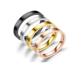 Fashion 3 mm Simple Ins Ring Designer Band Link Link Clover Luxury Unisexe Nail Love Gold Tennis Charme Homme Cable Men Chaines pour W1261025