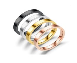 Fashion 3 mm Simple Ins Ring Designer Band Link Link Clover Luxury Unisexe Nail Love Tennis Gold Charme Homme Cable Men Chaînes pour W3101333