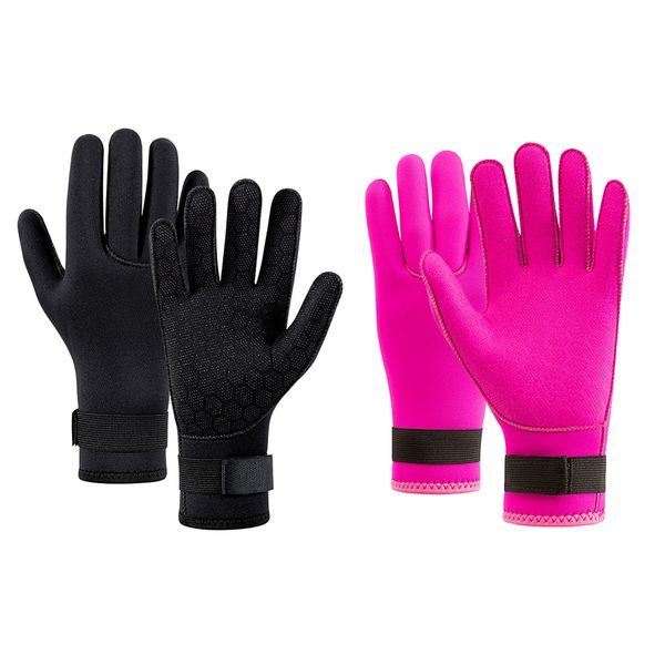 Guantes de buceo de neopreno de 3 mm Scuba Snorkeling Spear -Pescando guantes de natación Kayaking Equipo de deportes de agua elástica ligera