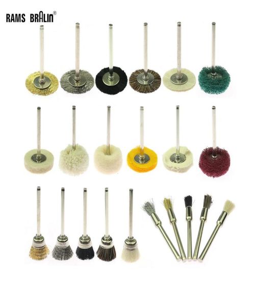 Mini brosse de polissage à tige de 3mm, 100 pièces, sac, Point de meulage dur à doux pour le polissage des moules en métal et en plastique, ébavurage 7023573